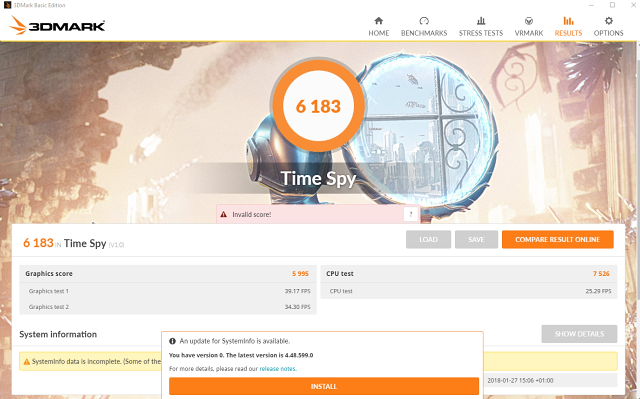 Výkon po maximální přetaktování GPU